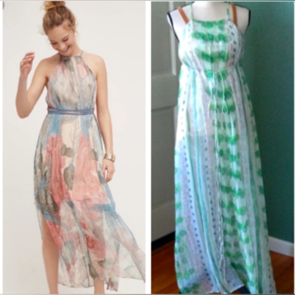Moulinette Sours seashell multi straps relaxed flowy vacation luxury maxi dress